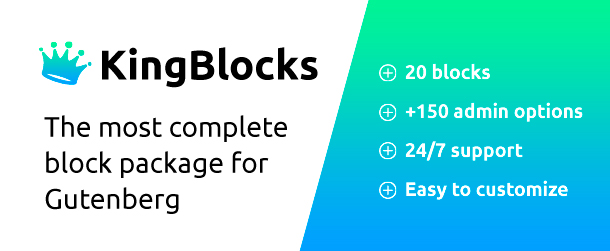 KingBlocks - Increíbles bloques de Gutenberg 